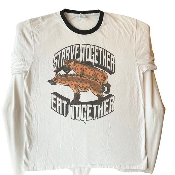 Port & Company Men Short Sleeve T-shirt Size L, Starve Together Eat Together - Picture 1 of 8